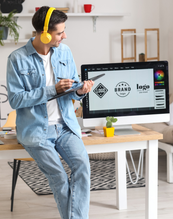 Conception graphique moderne réalisée par un designer expert